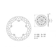Disque de frein Brembo ORO 68B407D6
