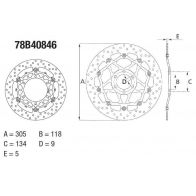 Disque de frein Brembo ORO 78B40846