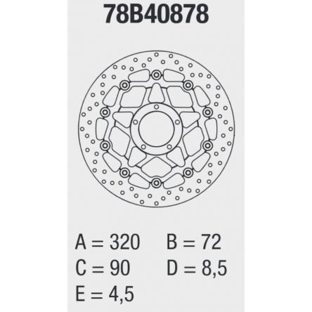 Disque de frein Brembo ORO 78B40878