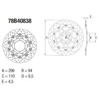 Disque de frein Brembo ORO 78B40838