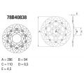 Disque de frein Brembo ORO 78B40838 0