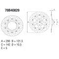Disque de frein Brembo ORO 78B40829 0