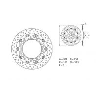 Disque de frein Brembo ORO 78B40872