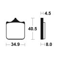 Plaquettes de frein Tecnium racing MTR370 1