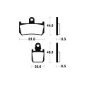 Plaquettes de frein Tecnium racing MTR339 1