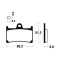 Plaquettes de frein Tecnium racing MRR134 1