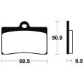 Plaquettes de frein Tecnium racing MTR66 1