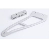 Support d'échappement R&G argent pour Yamaha R6 03-05