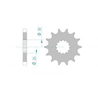 Pignon Afam 530 acier 88800
