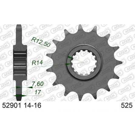 Pignon Afam 525 acier 52901