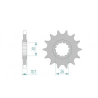 Pignon Afam 525 acier 21607