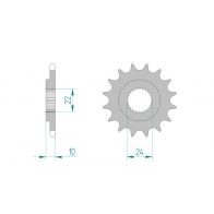 Pignon Afam 520 acier 61301