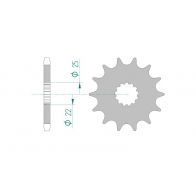 Pignon Afam 525 acier 28401