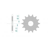 Pignon Afam 520 acier 27500
