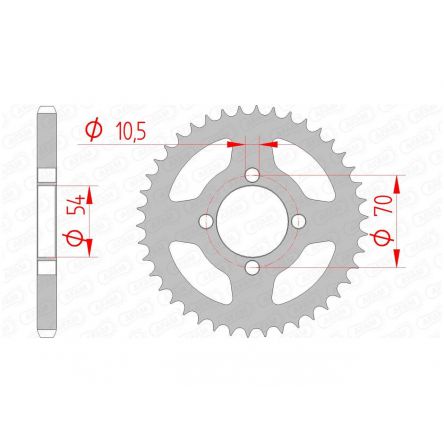 Couronne Afam 428 acier 10229