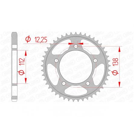 Couronne Afam 525 acier 10613