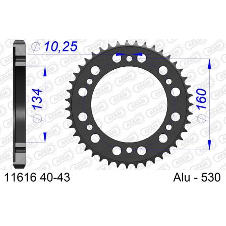 Couronne Afam 530 alu 11616
