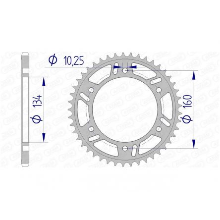Couronne Afam 520 alu 11618