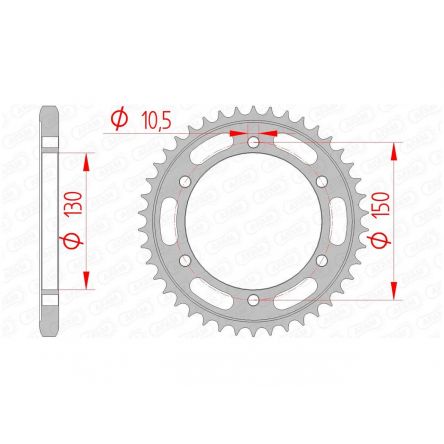 Couronne Afam 525 acier 12606