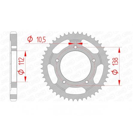Couronne Afam 530 acier 12607