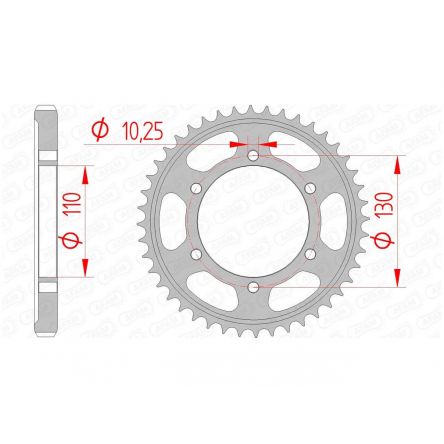 Couronne Afam 530 acier 12813