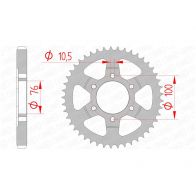 Couronne Afam 530 acier 14902