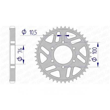 Couronne Afam 530 alu 15902
