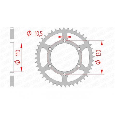 Couronne Afam 520 acier 16500