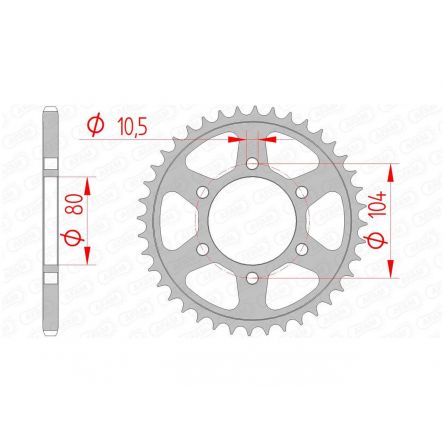 Couronne Afam 520 acier 16504