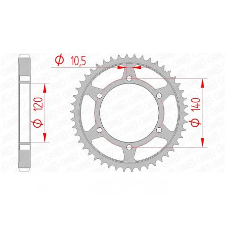 Couronne Afam 530 acier 16603
