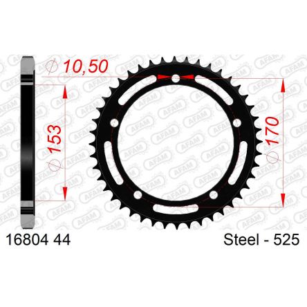 Couronne Afam 525 acier 16804