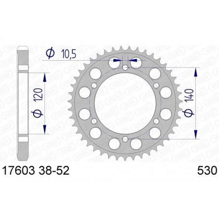 Couronne Afam 530 alu 17603