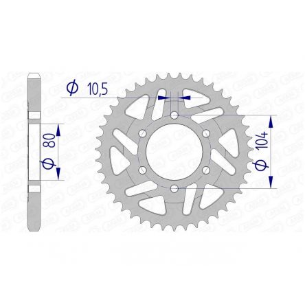 Couronne Afam 525 alu 17610
