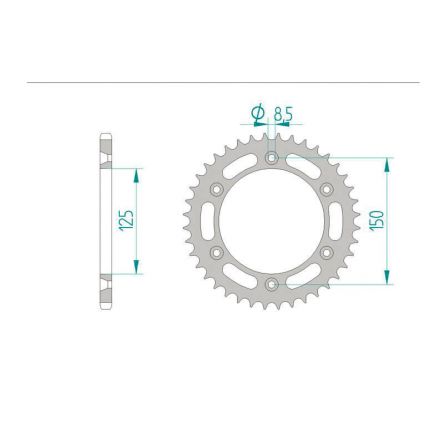 Couronne Afam 520 acier 71304