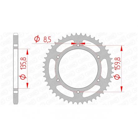 Couronne Afam 520 acier 35304