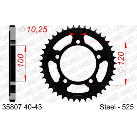 Couronne Afam 525 acier 35807