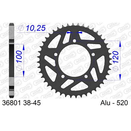 Couronne Afam 520 alu 36801