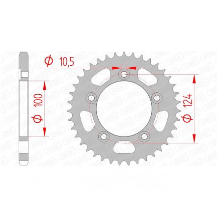 Couronne Afam 525 acier 50612