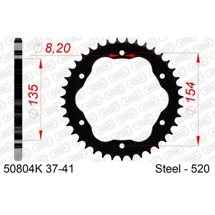Couronne Afam 520 acier 50804