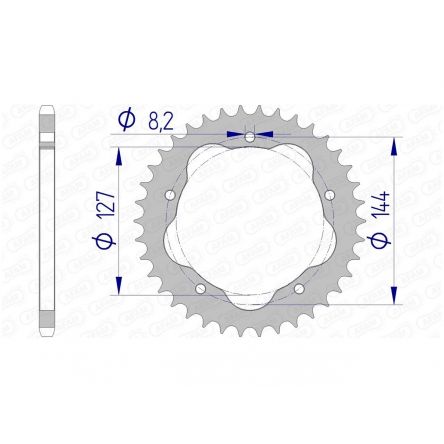 Couronne Afam 520 alu 51607