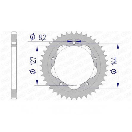 Couronne Afam 525 alu 51608