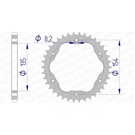 Couronne Afam 525 alu 51803