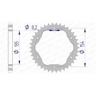Couronne Afam 525 alu 51803