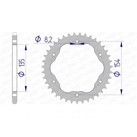 Couronne Afam 520 alu 51804