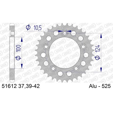 Couronne Afam 525 alu 51612