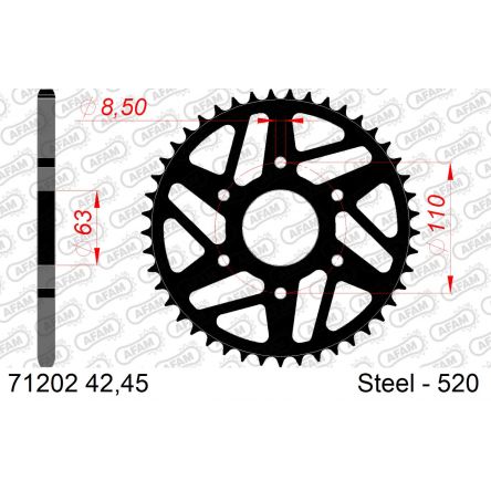 Couronne Afam 520 acier 71202