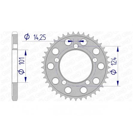 Couronne Afam 525 alu 72801