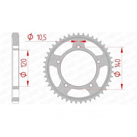 Couronne Afam 530 acier 86603