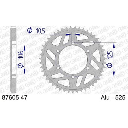 Couronne Afam 525 alu 87605
