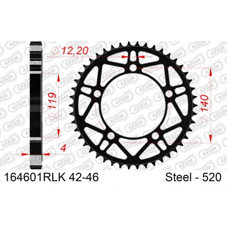 Couronne Afam 520 acier 164601